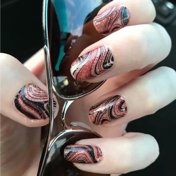 Color Street Other - *Retired* Color Street: Best of Both Swirls | Marble Copper Brown Black Glitter